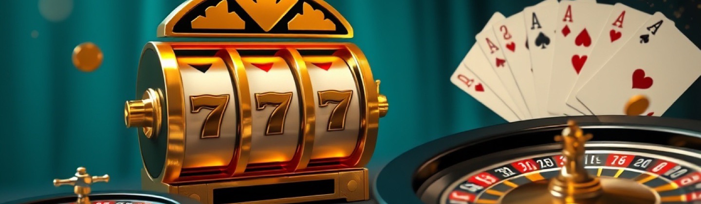 PK Game casino app collection with a glowing slot machine and gold coins